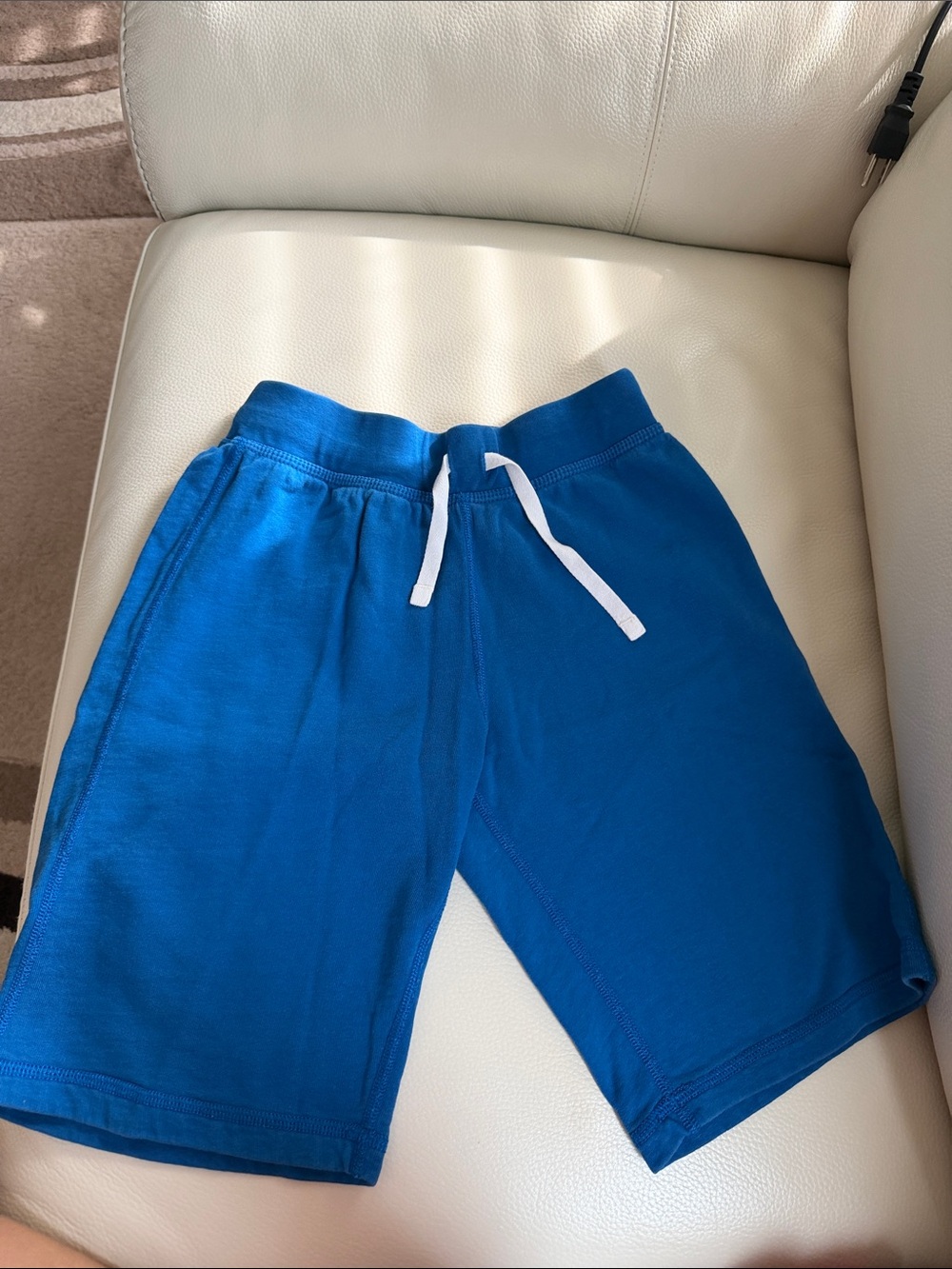 Boys Blue Drawstring Athletic Shorts
